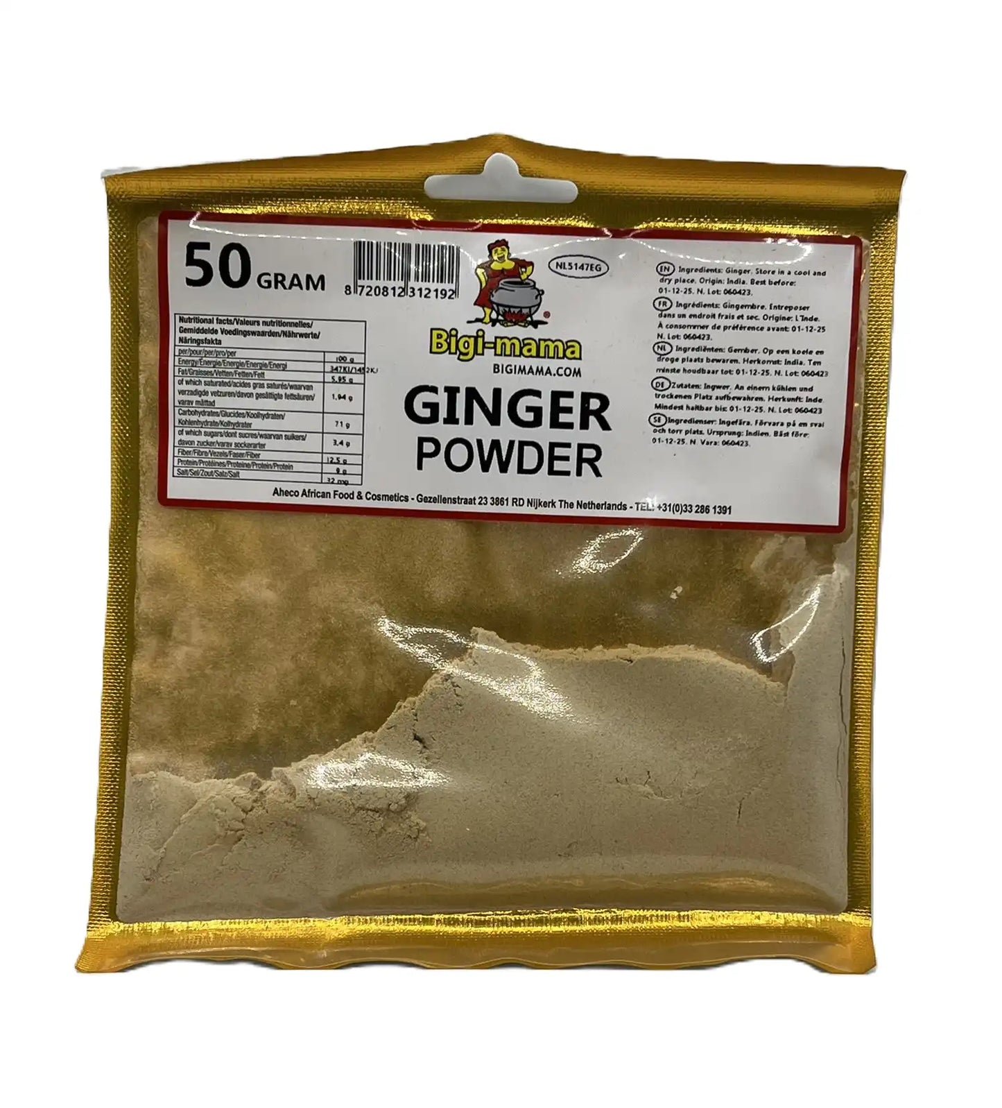 Bigi-Mama Ginger Powder – natural ground ginger spice for cooking and health