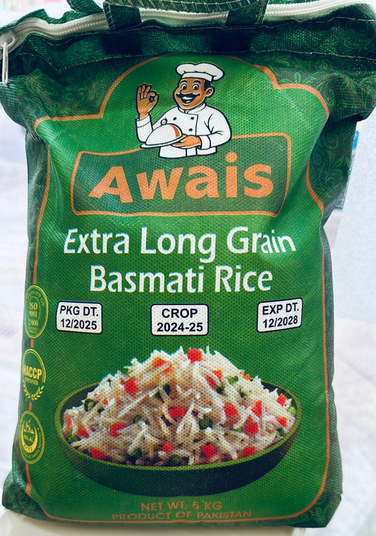 2 x Awais Basmati Rice 10kg | Affordable Pakistani Basmati Rice | Perfect for Biryani & Pulao