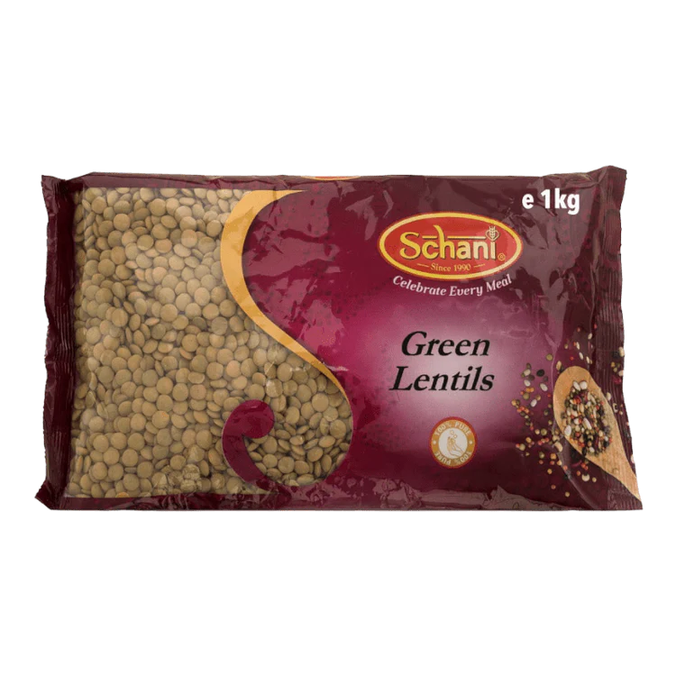 Schani Grüne Linsen 1kg – Whole Green Lentils for Soups, Salads & Cooking