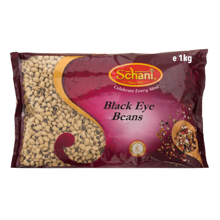 Schani Schwarzäugige Erbsen (Lobiya) 1kg – Black-Eyed Peas for Indian & African Cooking
