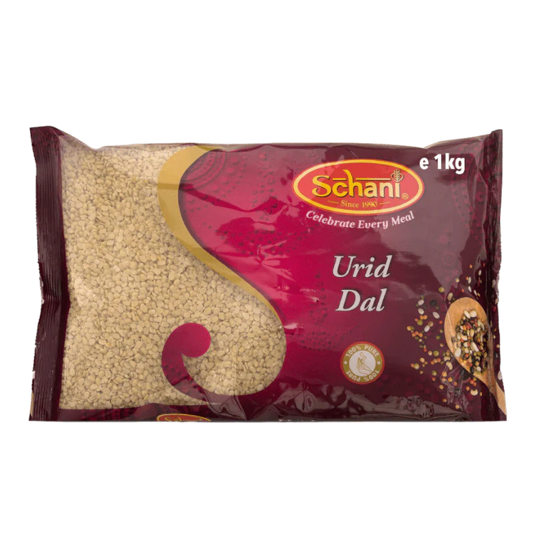 Schani Uridbohnen Geschält & Halbiert 1kg – Split Urid Dal for Indian Cooking & Dals