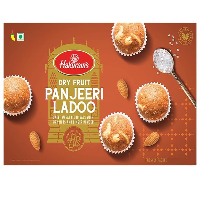 Haldiram's Mithas Ladoo - Dry Fruit Panjeeri Box, 400 Gram, Indian Sweets Diwali Gift Pack