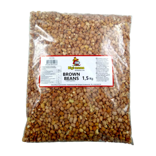 Brown beans Bigi Mama brand 1.5 kg bag – Nigerian brown beans in sealed packaging