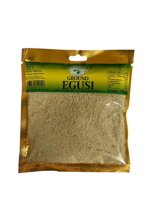 Egusi Ground 200g – sealed pack of melon seed powder for egusi soup