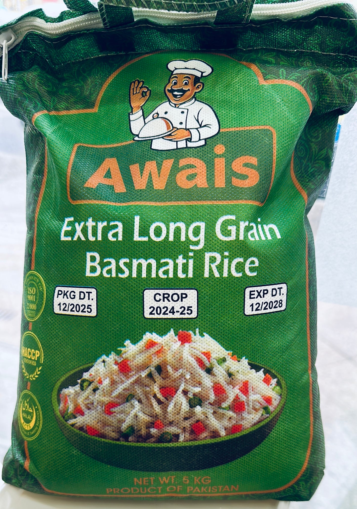 Awais Extra Long Basmati Rice(1121) - 5kg