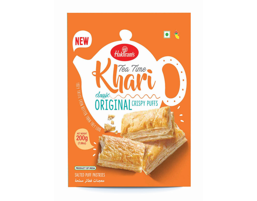 Haldiram's - 200g Tea Time Khari Classic Original Crispy Puffs