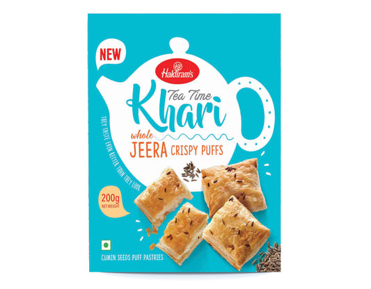 Haldiram's - 200g Tea Time Khari Whole Jeera Crispy Puffs