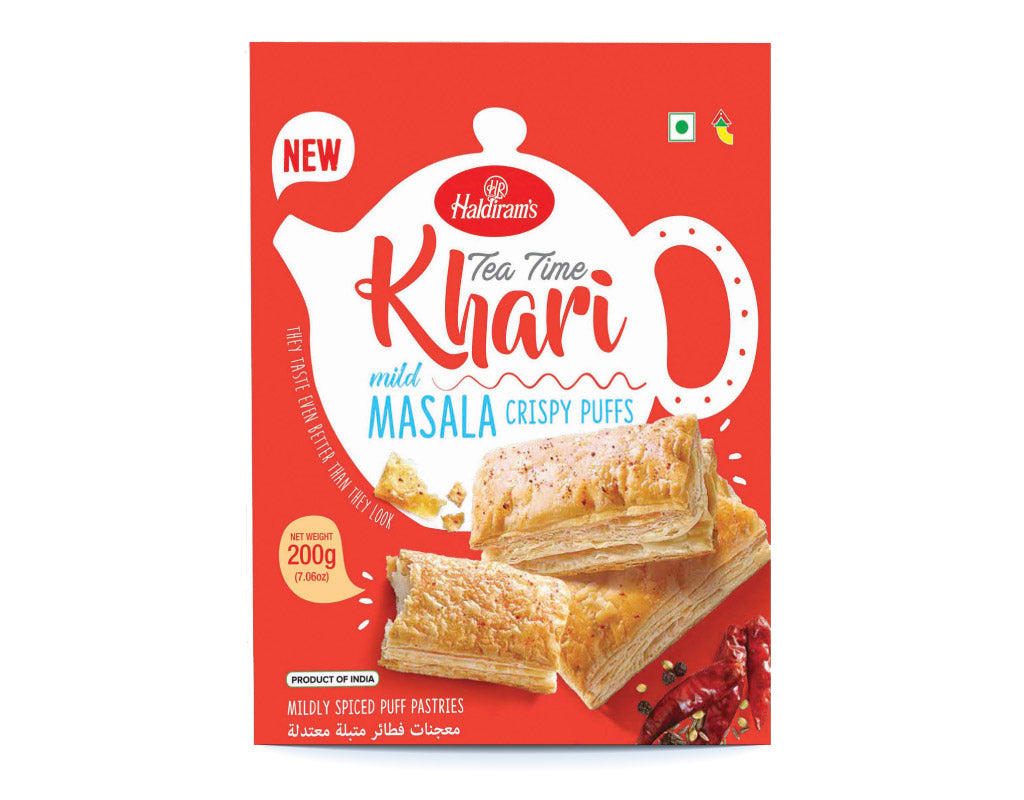 Haldiram's - 200g Tea Time Khari Masala Crispy Puffs