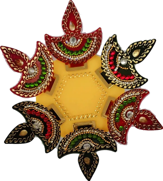 Acrylic Rangoli diya stend