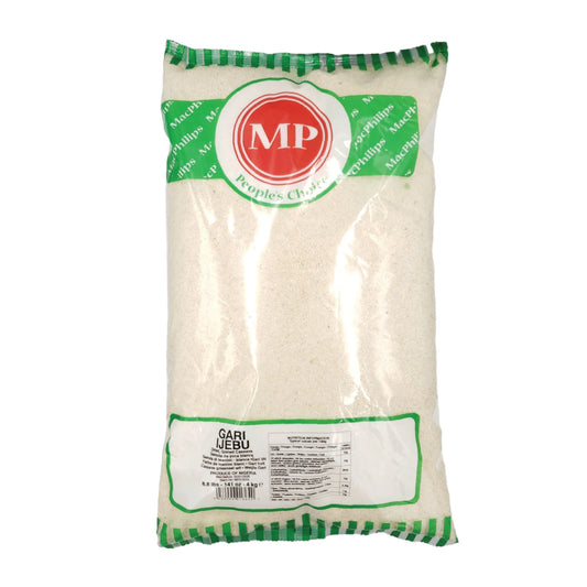 MP brand white gari 4kg – high-quality cassava flour in large bag