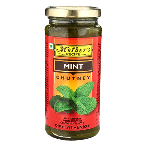 Mother’s Recipe Mint Chutney – Refreshing Indian Green Chutney, 250g