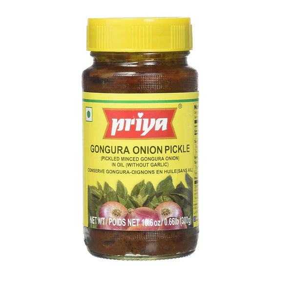 Priya Gongura Onion Pickle – Spicy & Tangy Indian Pickle, 300g